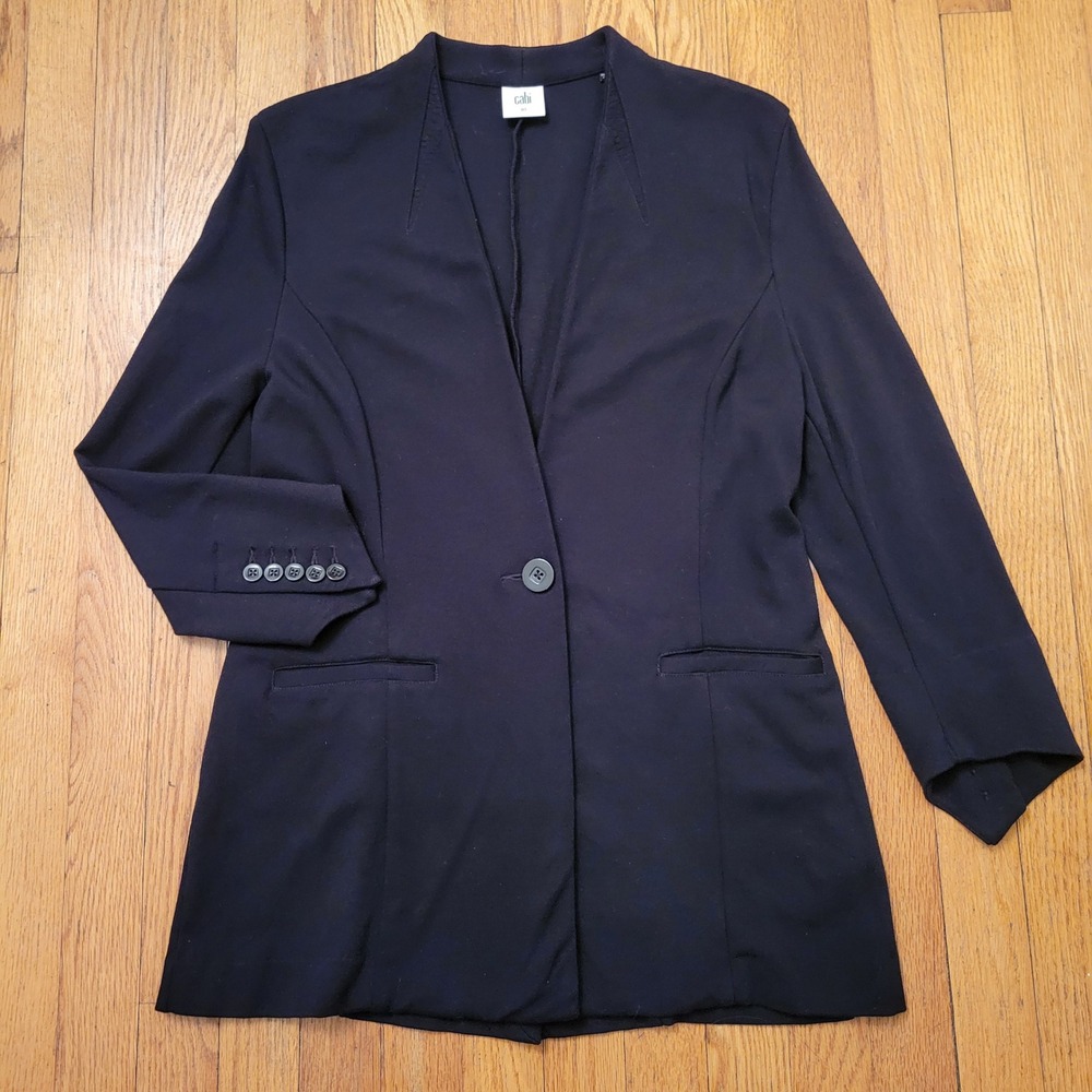 Cabi Black Blazer 10 One Button 3026 TURNER Jacket Whimsigoth Dark Academia Twee